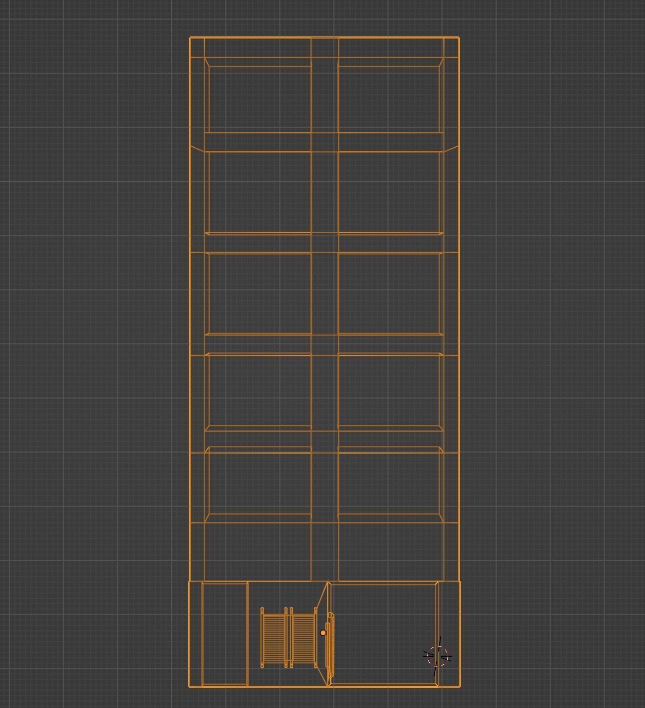 Low Poly Colombian Street House Low-poly 3D model_9