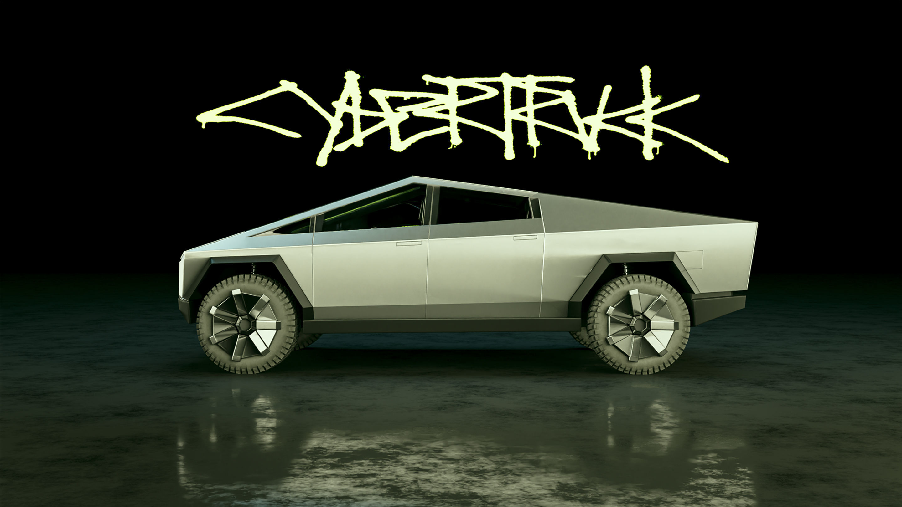 Tesla Cybertruck 3D model 2024 Low-poly 3D model_1