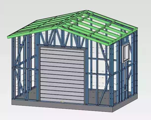 cage steel structure with trusses and beams free 3D model | CGTrader