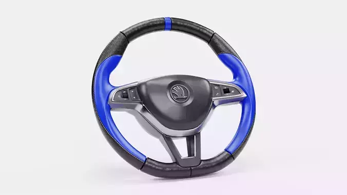 Blue Cover Steering Wheel