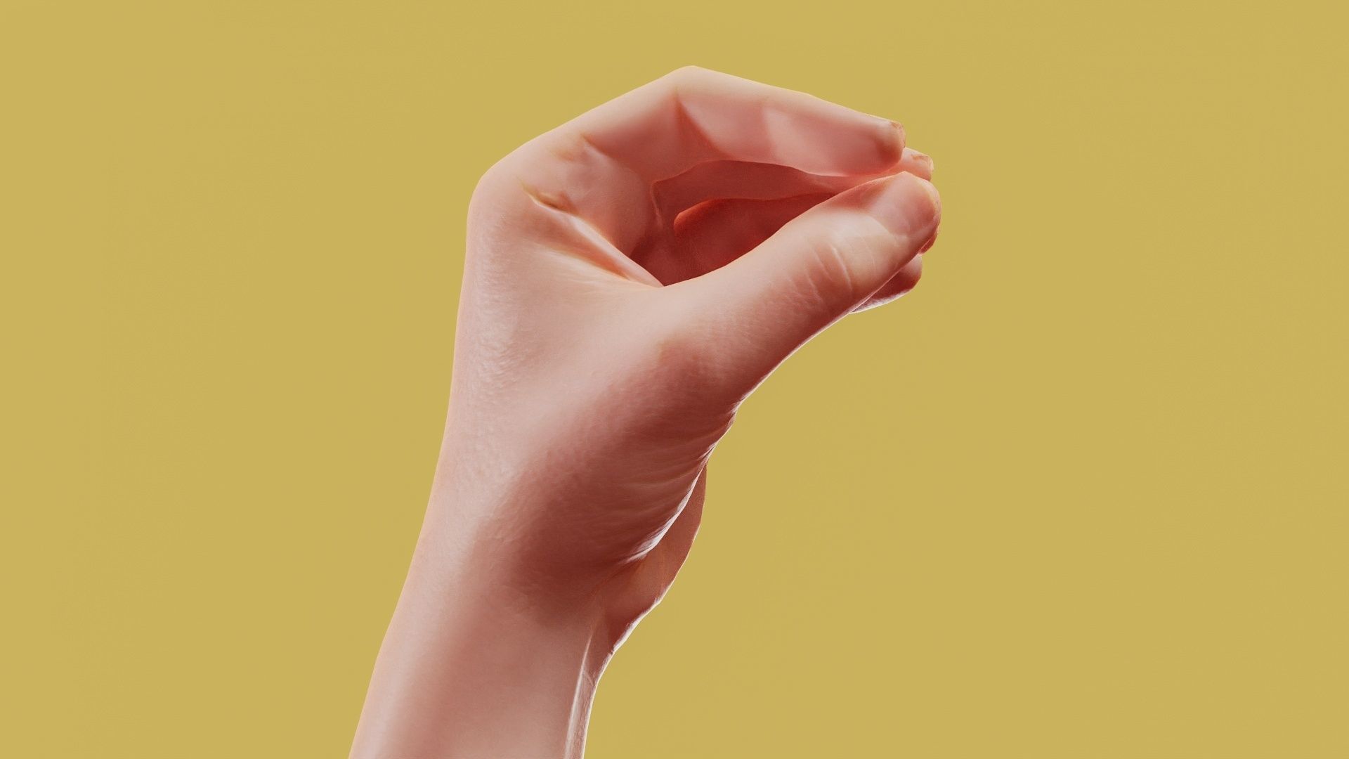 Together Male Single Hand 016 Low-poly 3D model_1