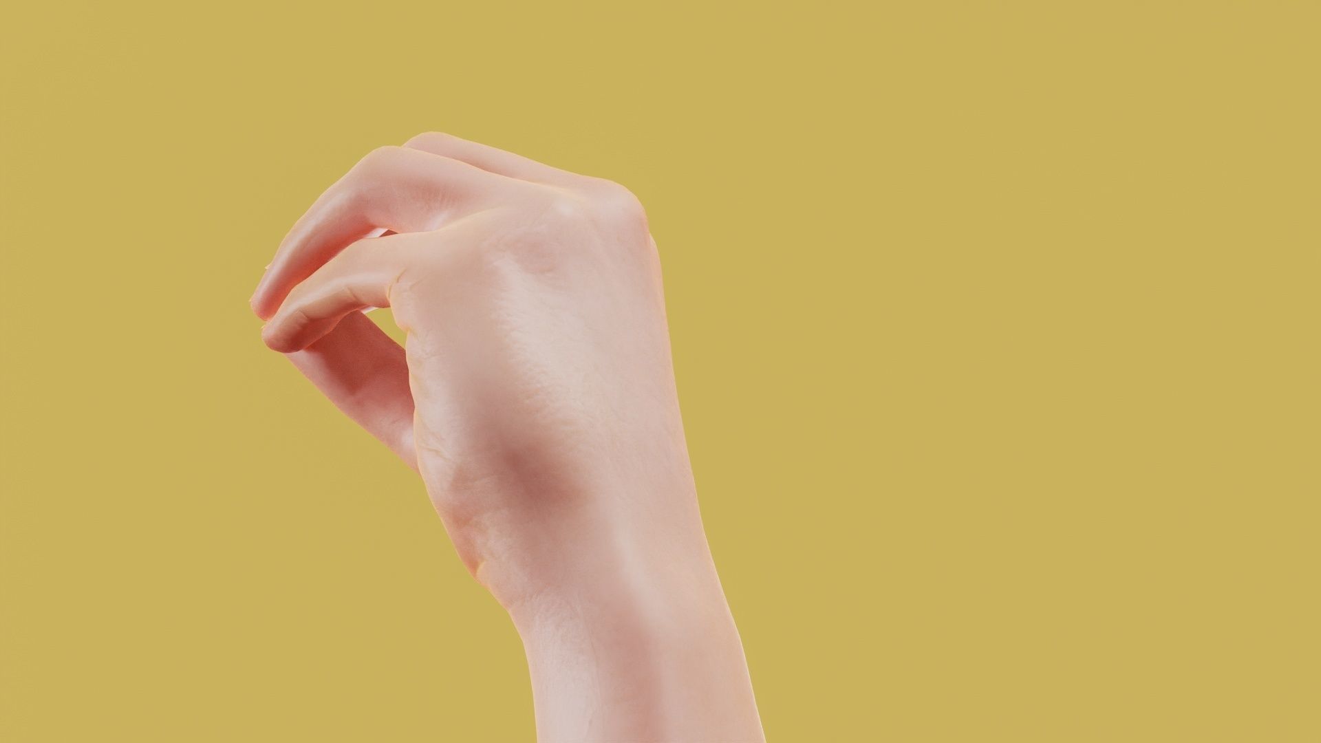 Together Male Single Hand 016 Low-poly 3D model_7