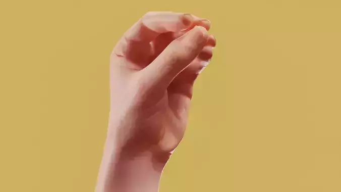 Together Male Single Hand 016 Low-poly 3D model