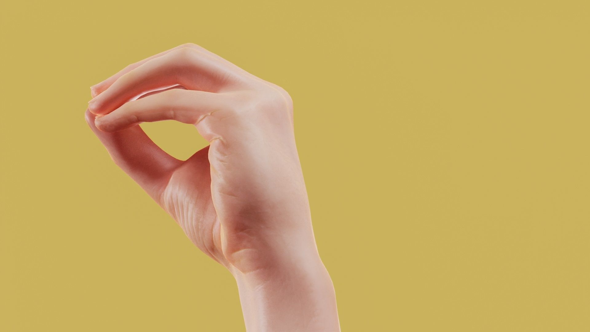 Together Male Single Hand 016 Low-poly 3D model_8