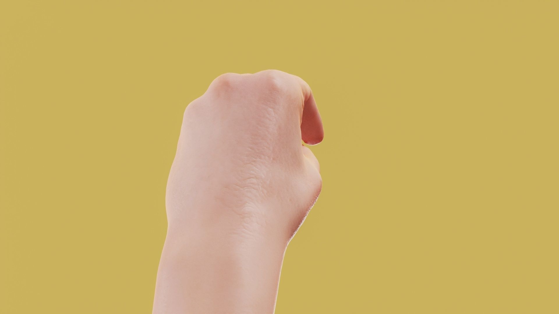 Together Male Single Hand 016 Low-poly 3D model_4