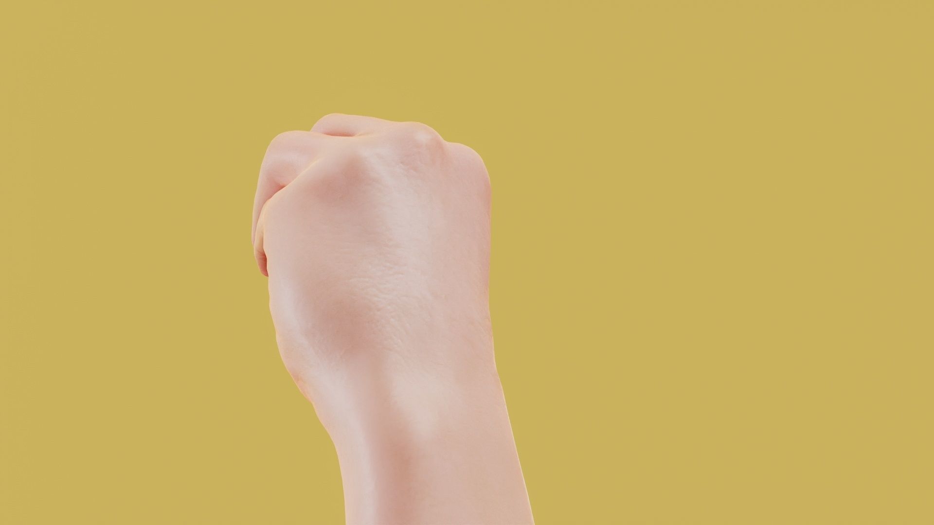 Together Male Single Hand 016 Low-poly 3D model_6