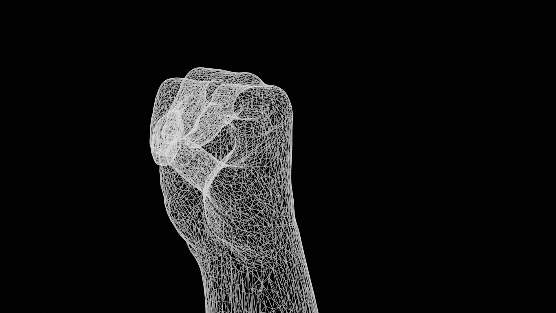 Together Male Single Hand 016 Low-poly 3D model_13