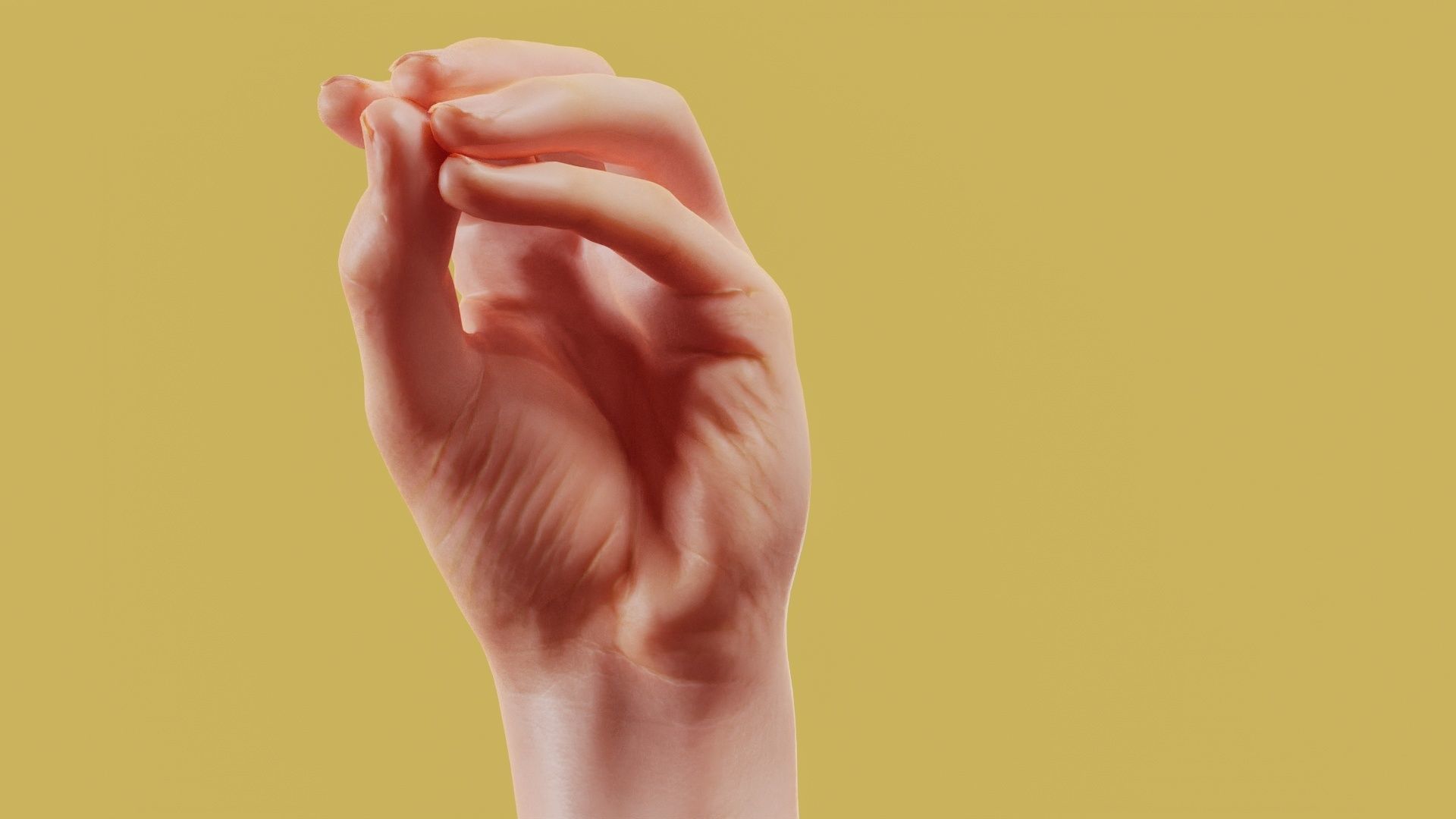 Together Male Single Hand 016 Low-poly 3D model_10