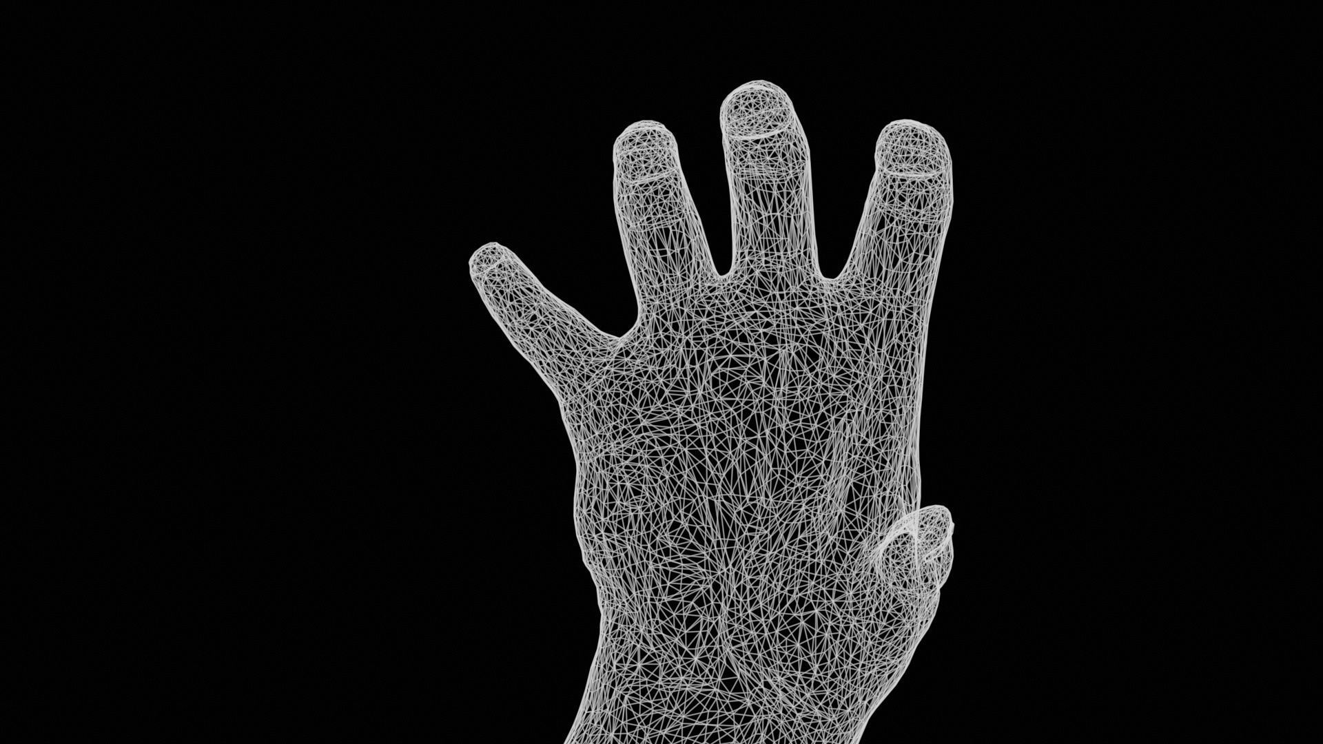 Claw Male Single Hand 011 Low-poly 3D model_13