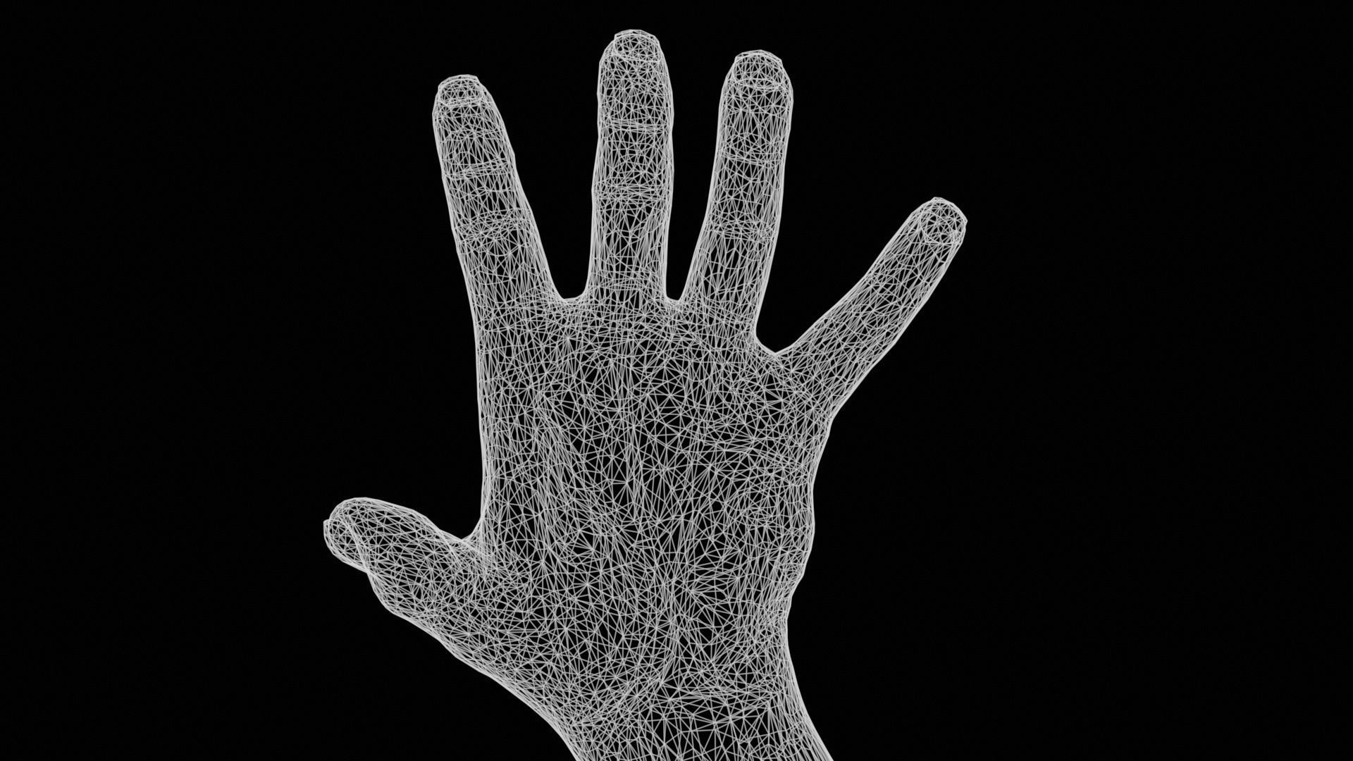 Claw Male Single Hand 011 Low-poly 3D model_12