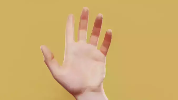 Stretching Index Male Single Hand 008 Low-poly 3D model