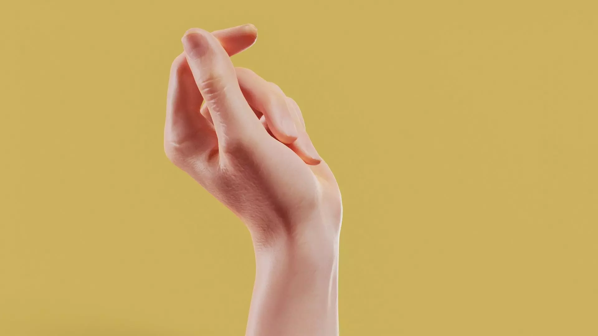 Snap Male Single Hand 006 Low-poly 3D model