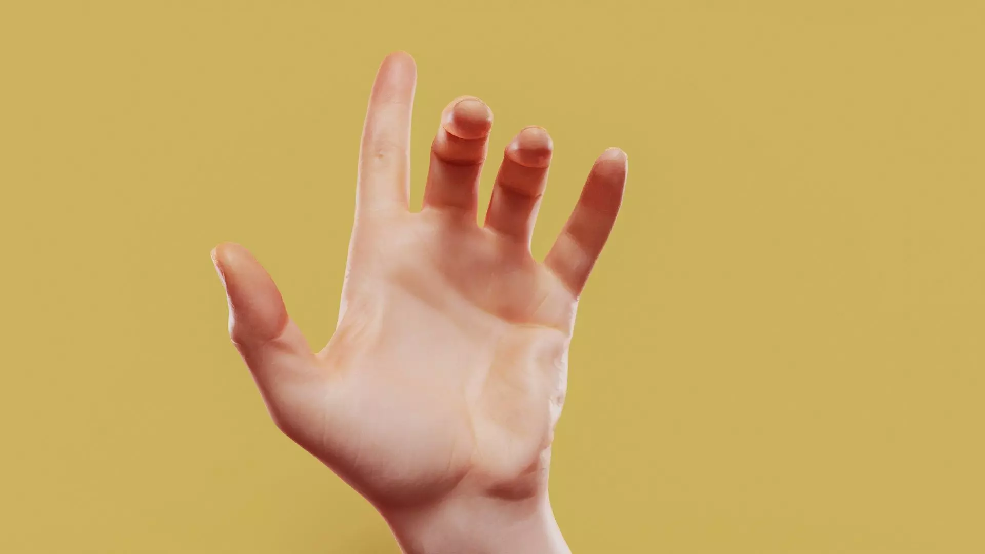 Under The Finger Roof Male Single Hand 004 Low-poly 3D model