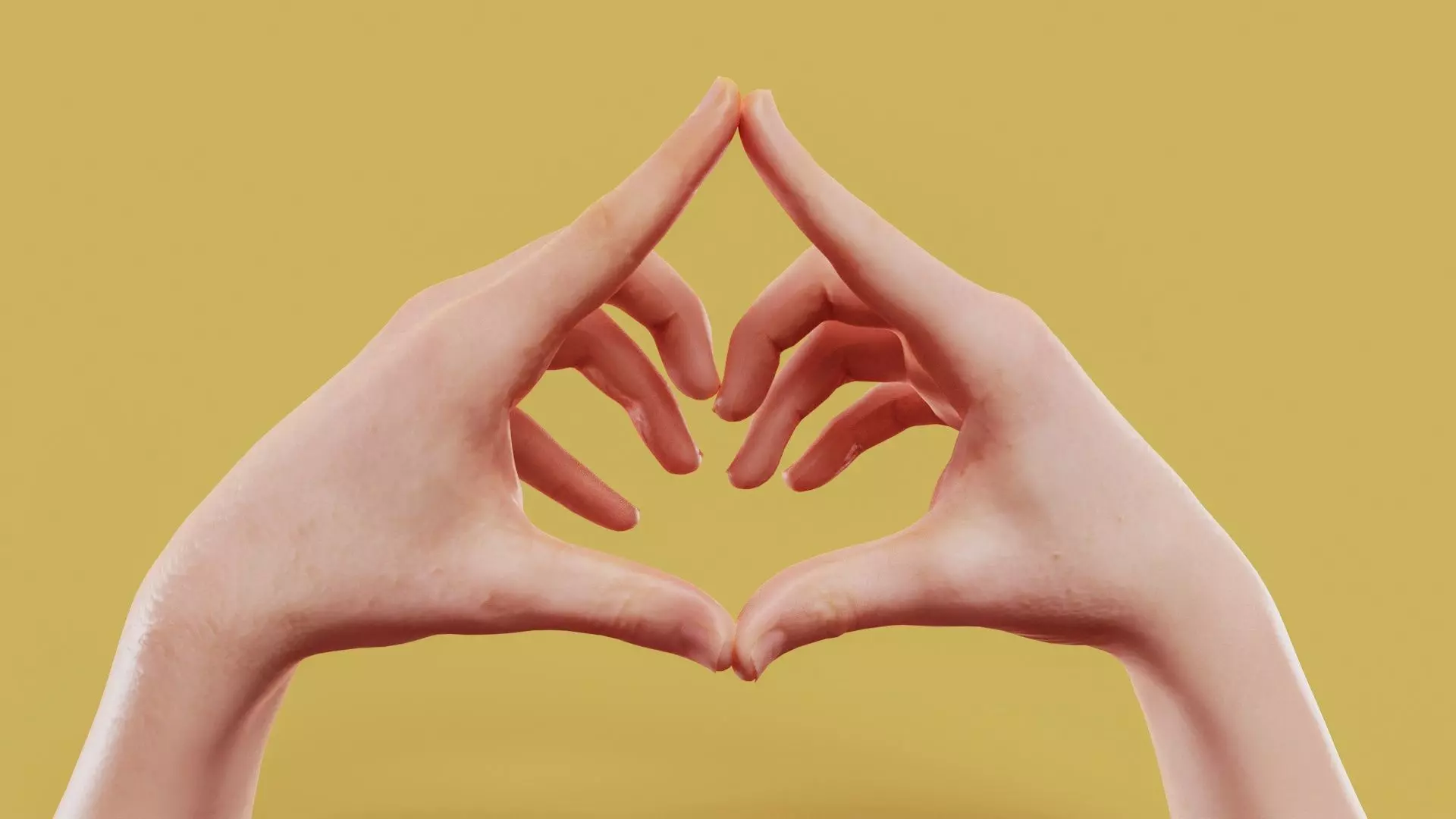Triangulated Male Duo Hands 025 Low-poly 3D model