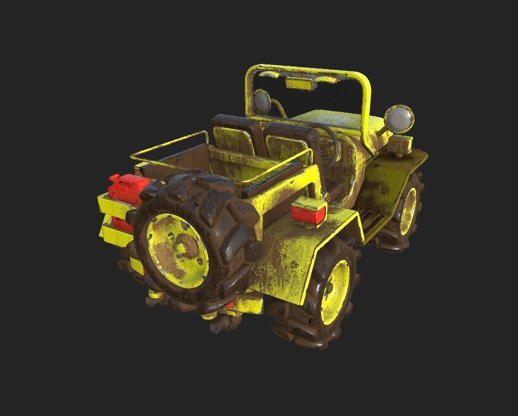 3D Model Cartoon Car Low-poly 3D model_9