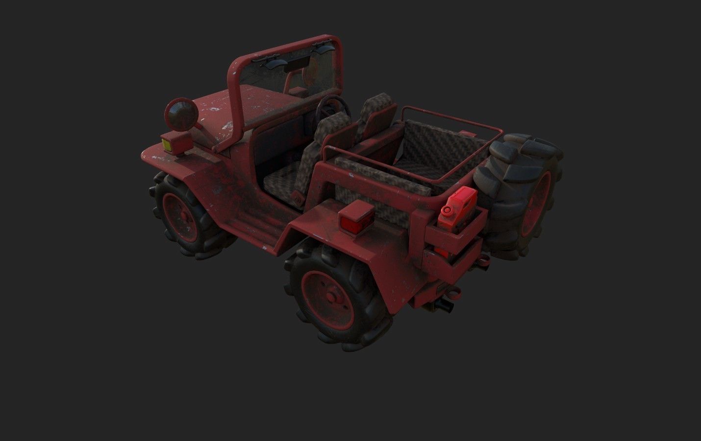 3D Model Cartoon Car Low-poly 3D model_4