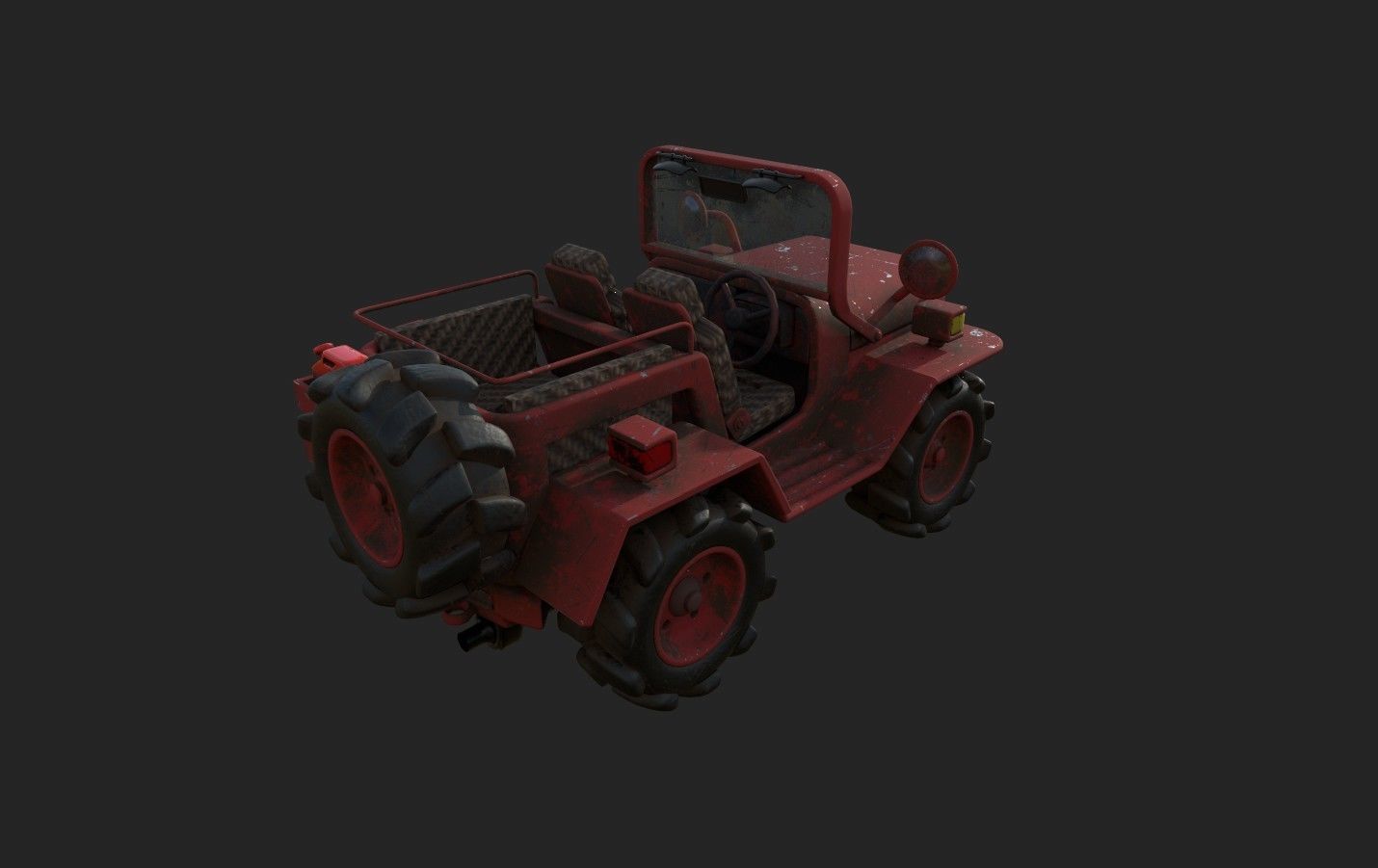 3D Model Cartoon Car Low-poly 3D model_5