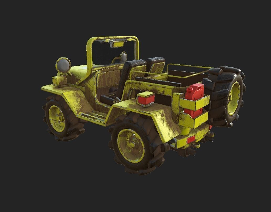 3D Model Cartoon Car Low-poly 3D model_8