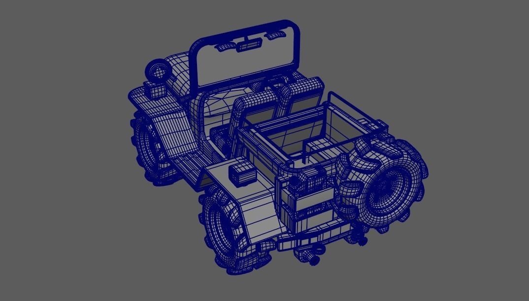 3D Model Cartoon Car Low-poly 3D model_13