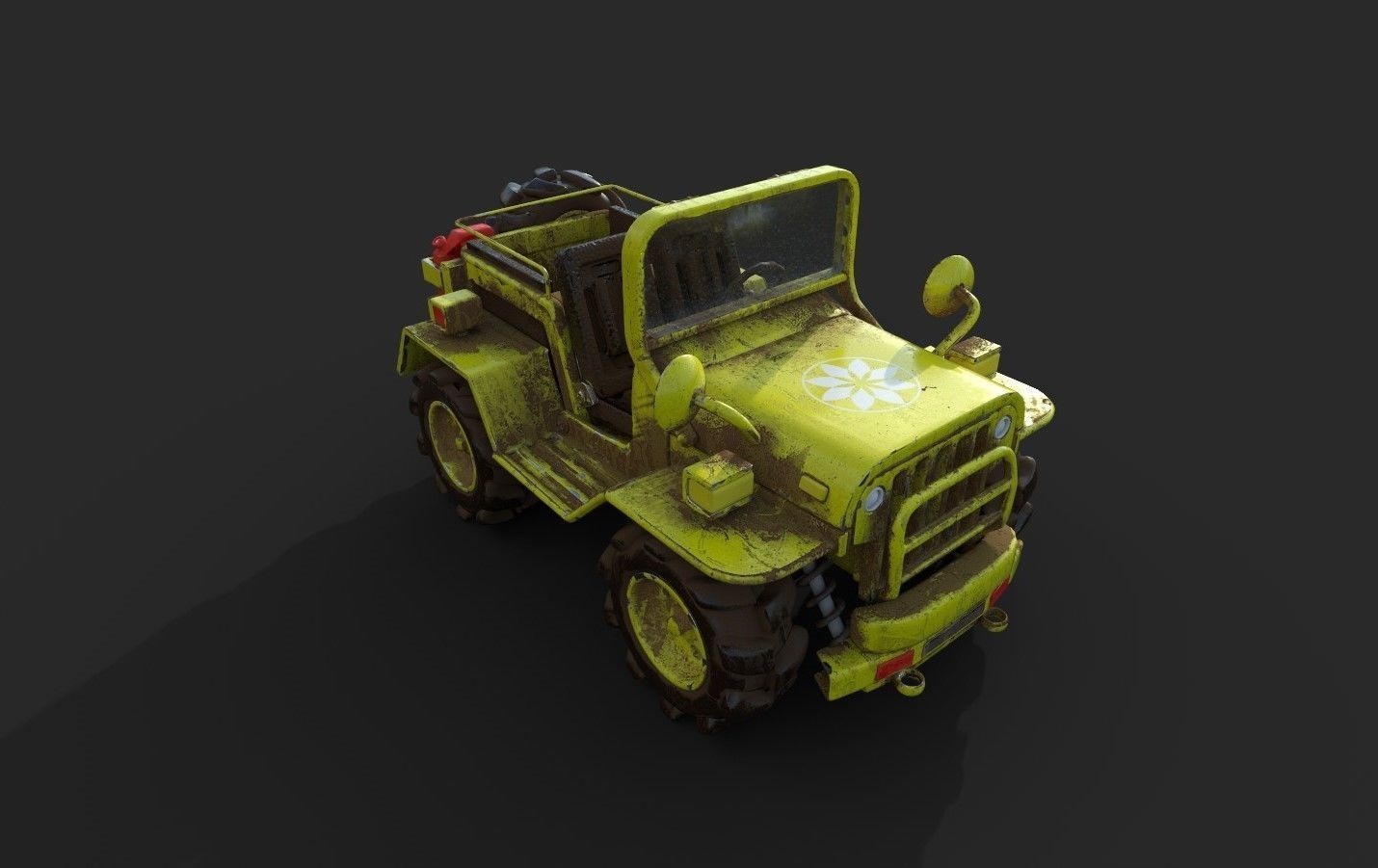 3D Model Cartoon Car Low-poly 3D model_1