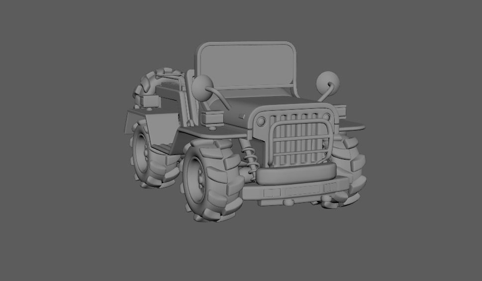 3D Model Cartoon Car Low-poly 3D model_18