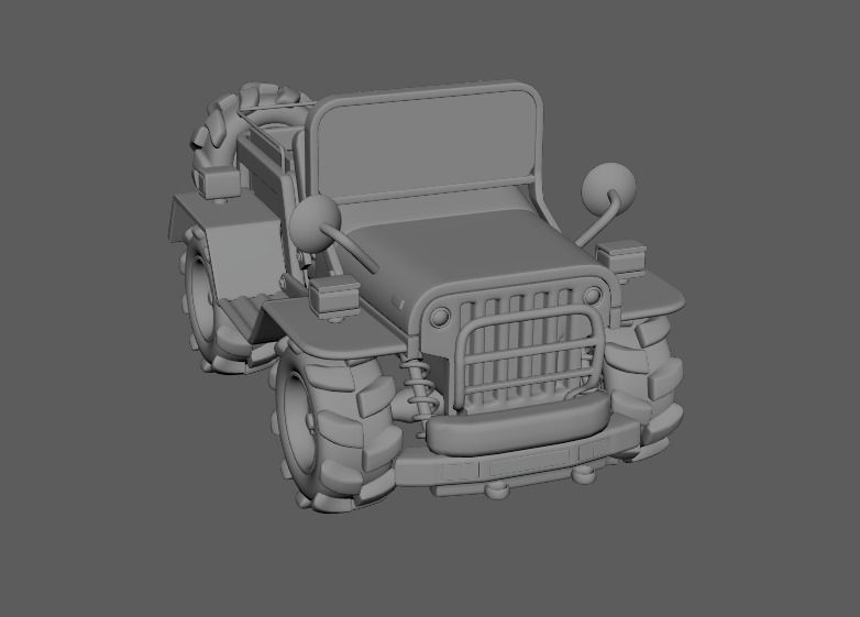 3D Model Cartoon Car Low-poly 3D model_23