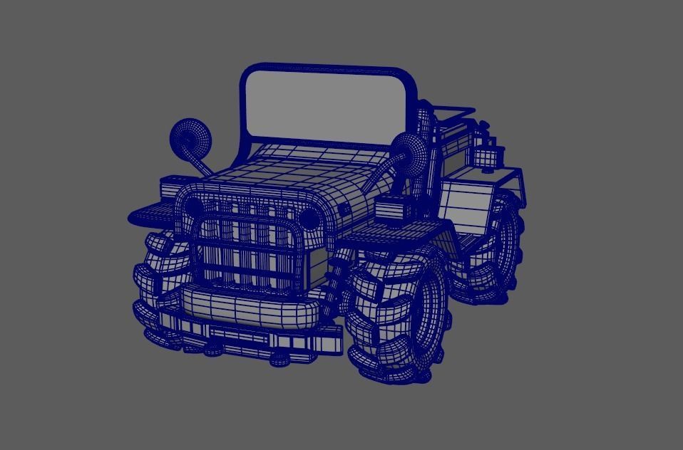 3D Model Cartoon Car Low-poly 3D model_15