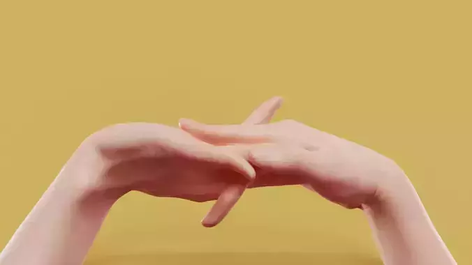 Seesaw Male Duo Hands 008 Low-poly 3D model