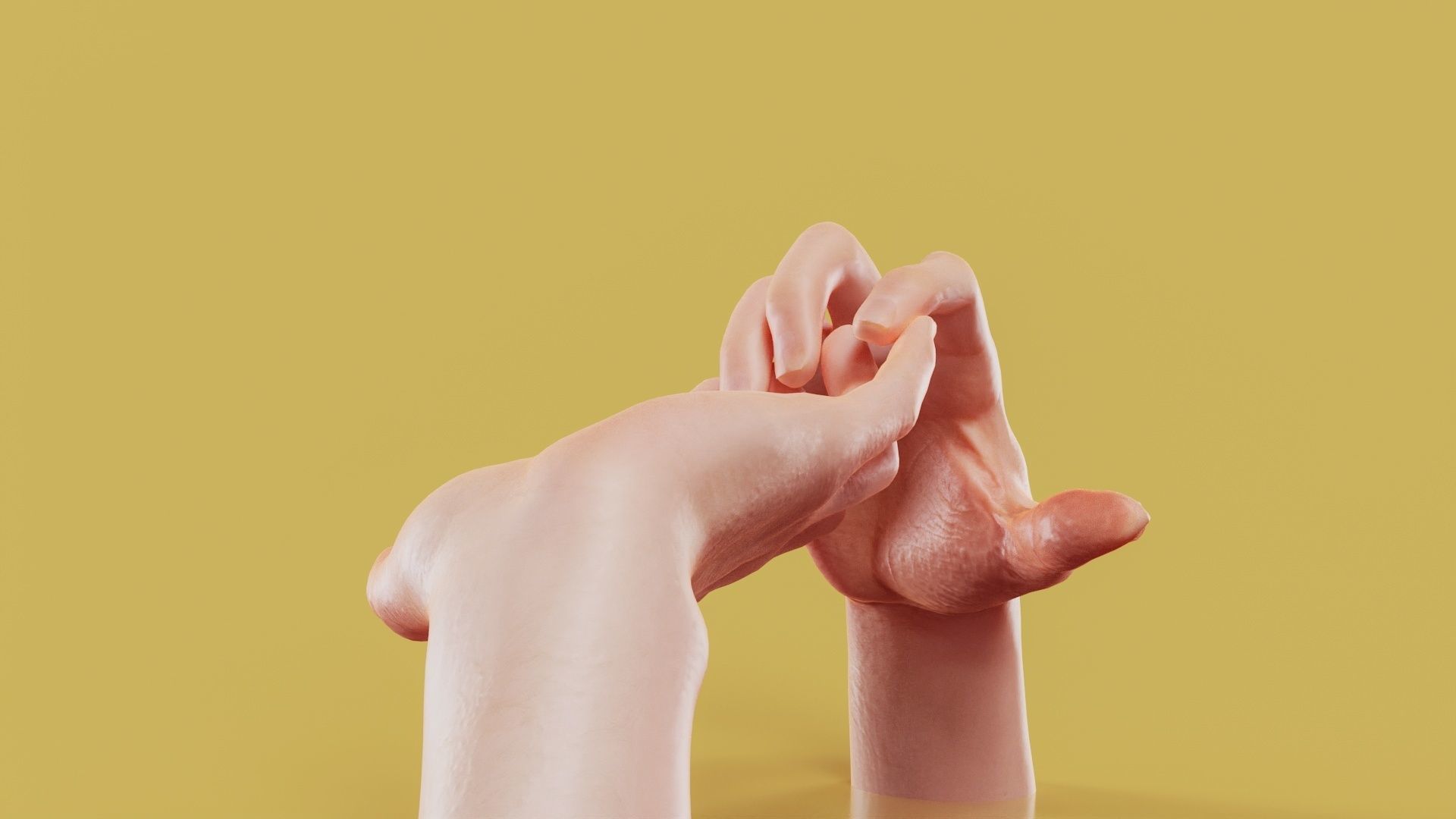 Grab On Male Duo Hands 007 Low-poly 3D model_2