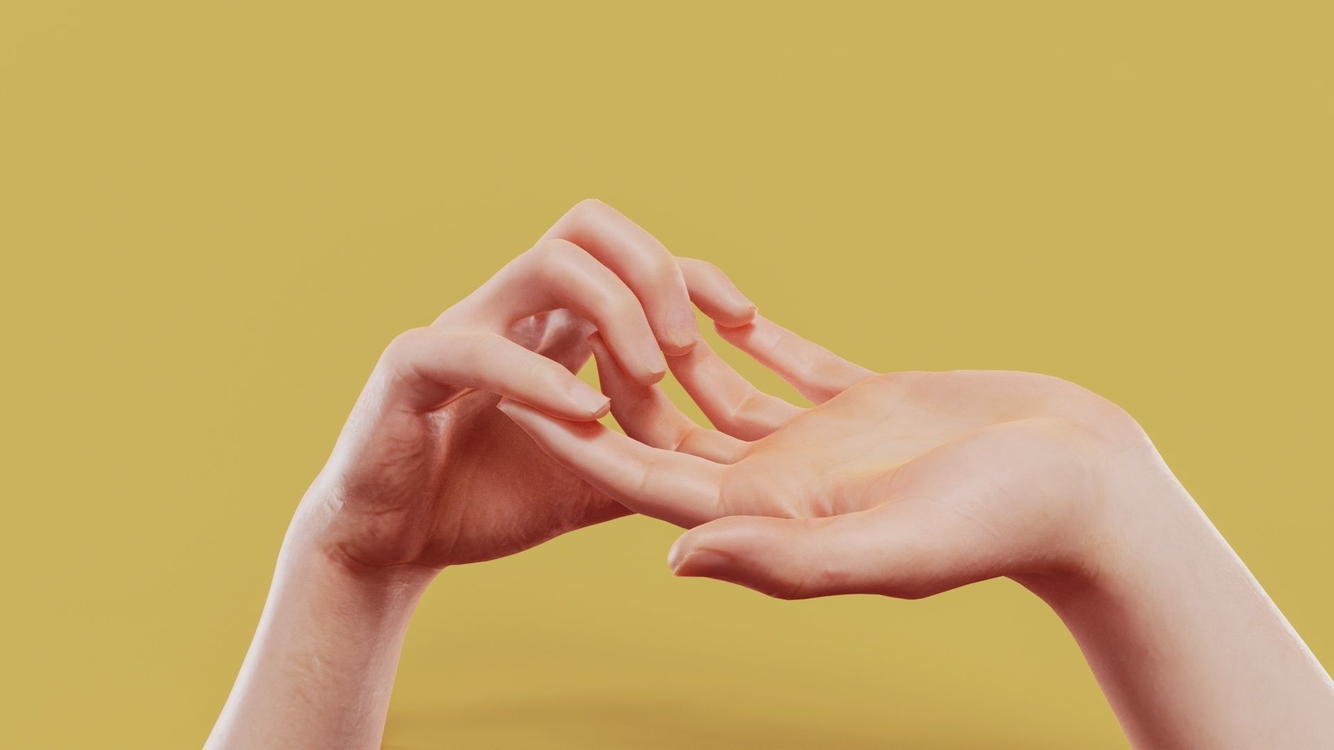 Grab On Male Duo Hands 007 Low-poly 3D model_5