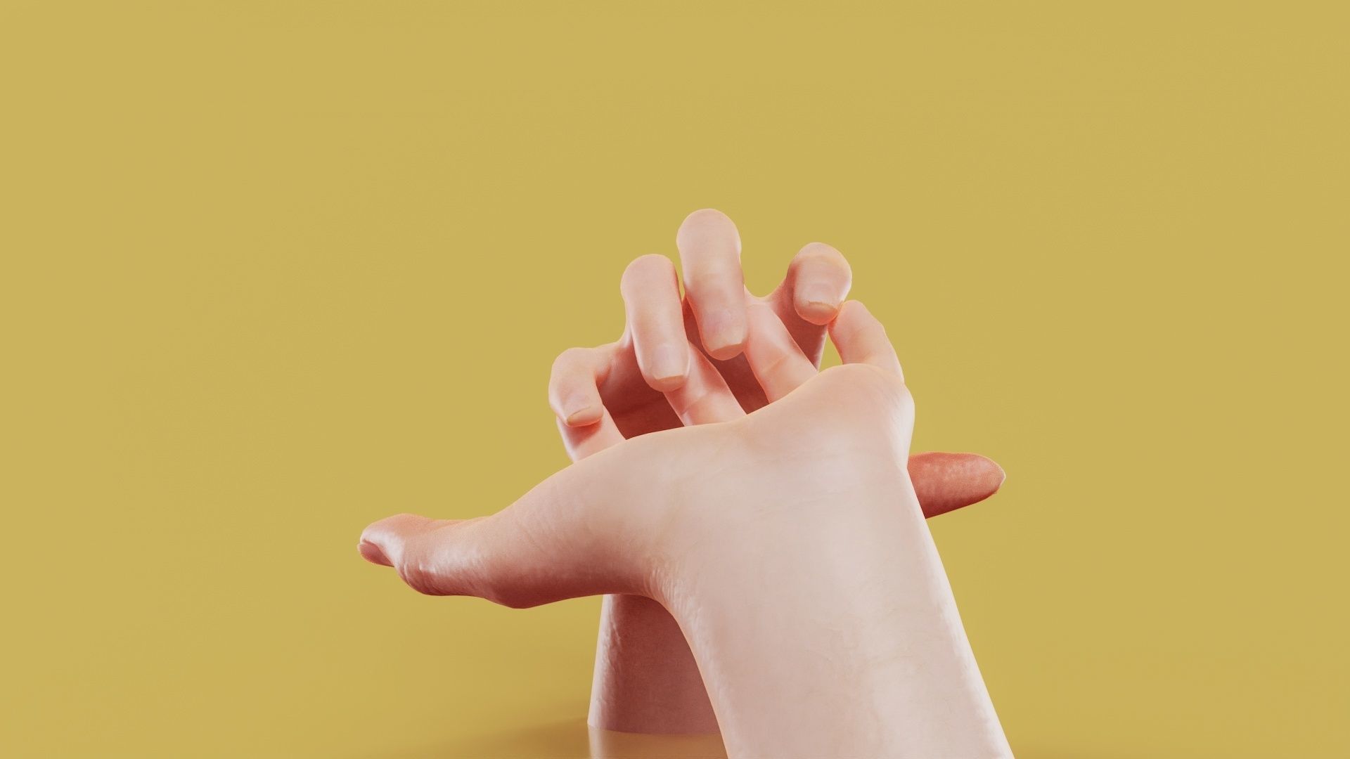 Grab On Male Duo Hands 007 Low-poly 3D model_3