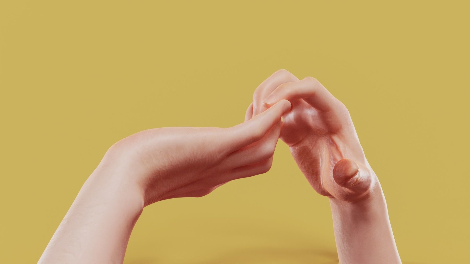 Grab On Male Duo Hands 007 Low-poly 3D model_1