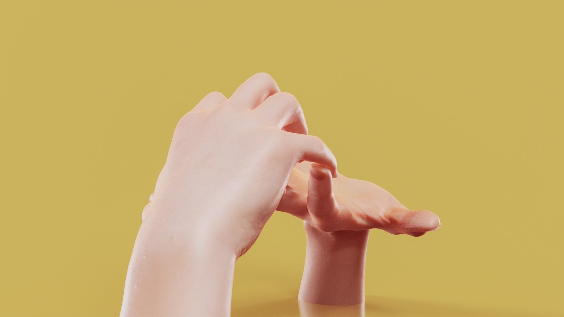 Grab On Male Duo Hands 007 Low-poly 3D model_8