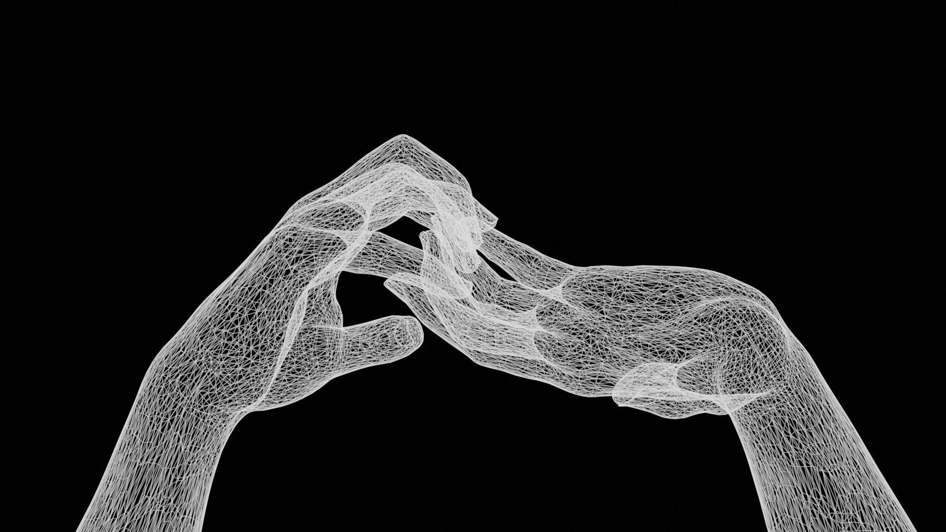 Grab On Male Duo Hands 007 Low-poly 3D model_13