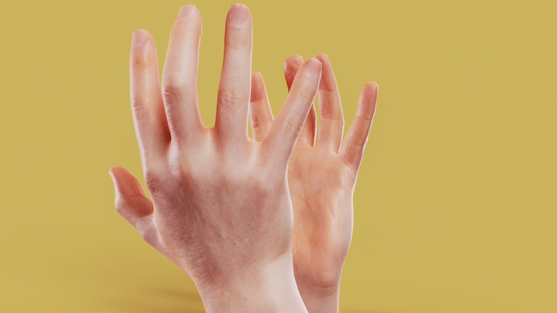 Opposing Force Male Duo Hands 005 Low-poly 3D model_8