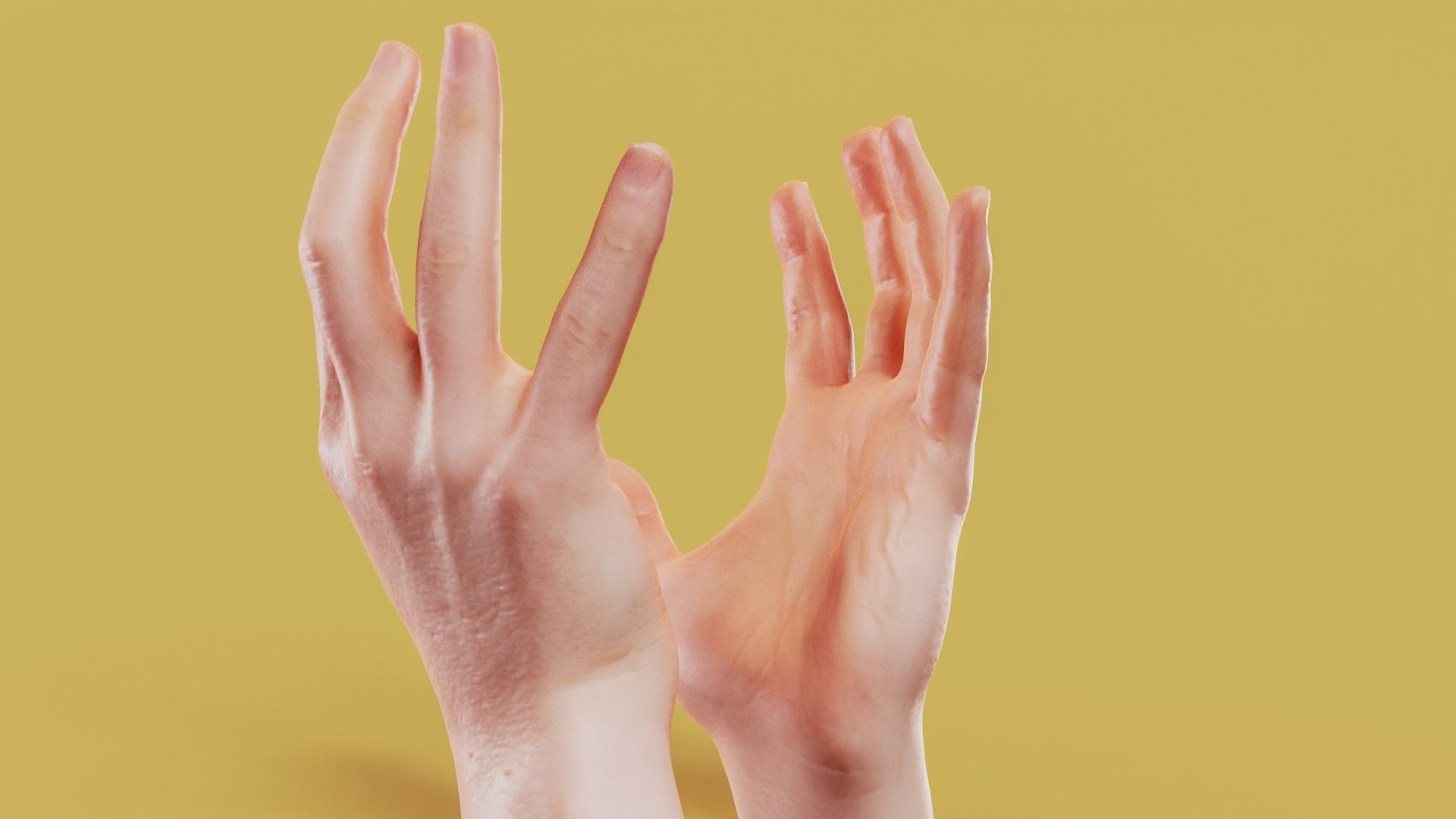 Opposing Force Male Duo Hands 005 Low-poly 3D model_7