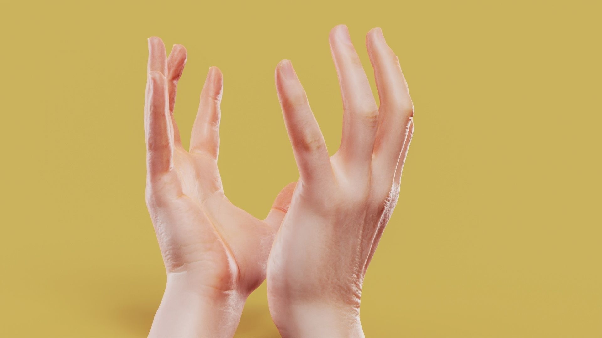 Opposing Force Male Duo Hands 005 Low-poly 3D model_5