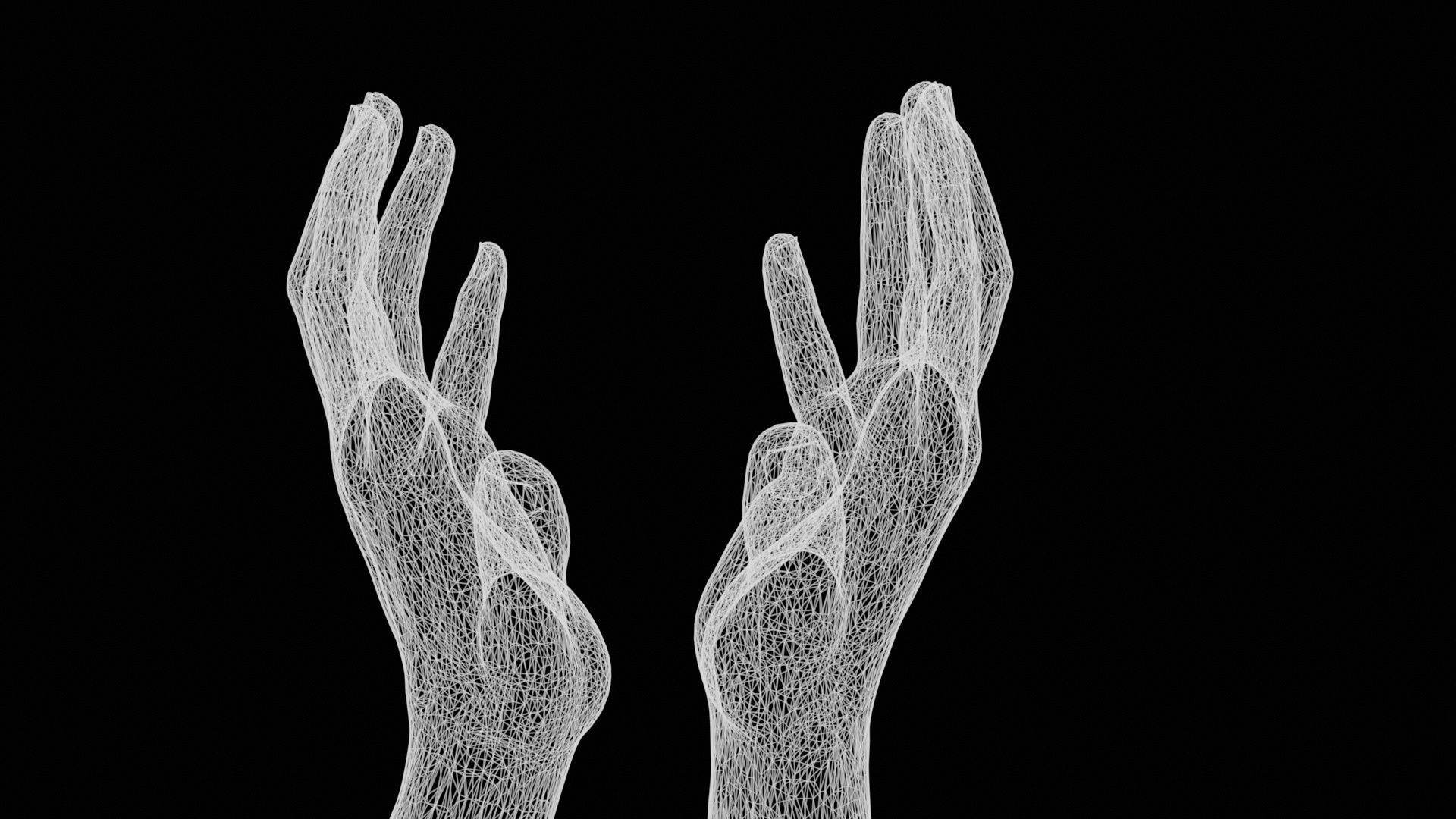 Opposing Force Male Duo Hands 005 Low-poly 3D model_12