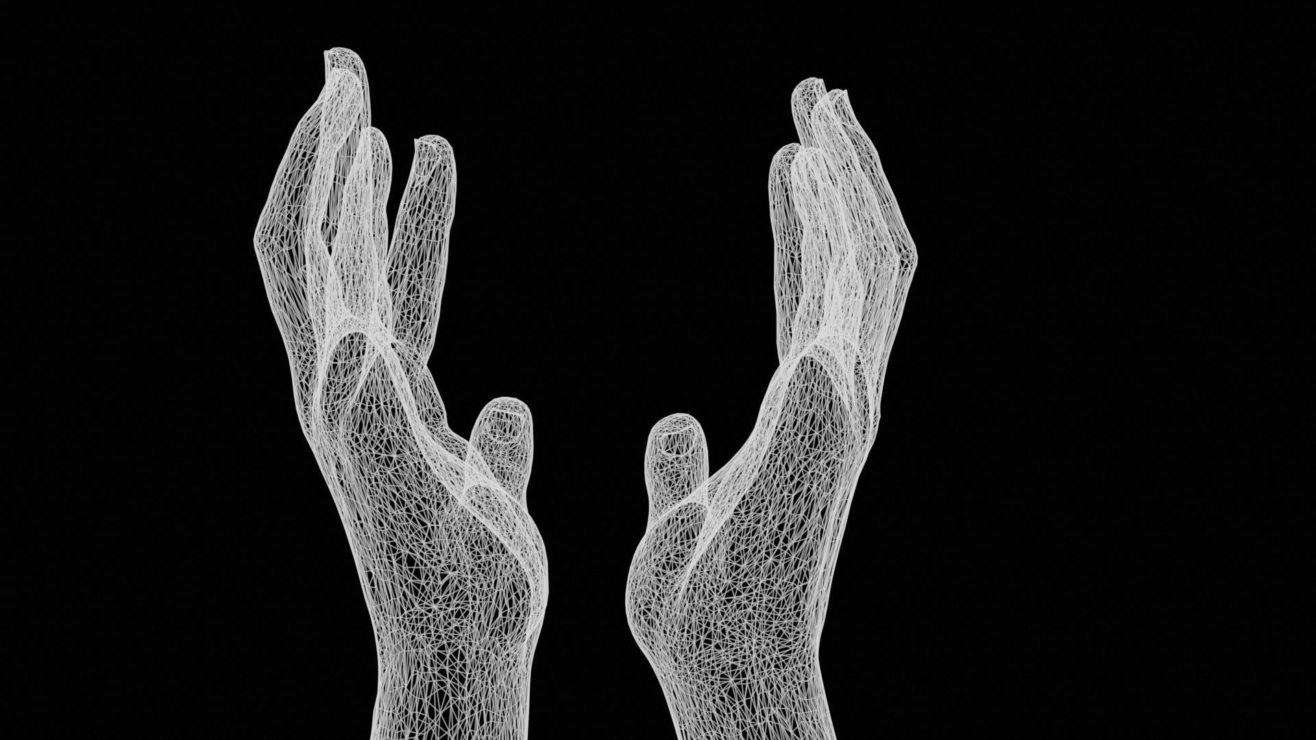 Opposing Force Male Duo Hands 005 Low-poly 3D model_13