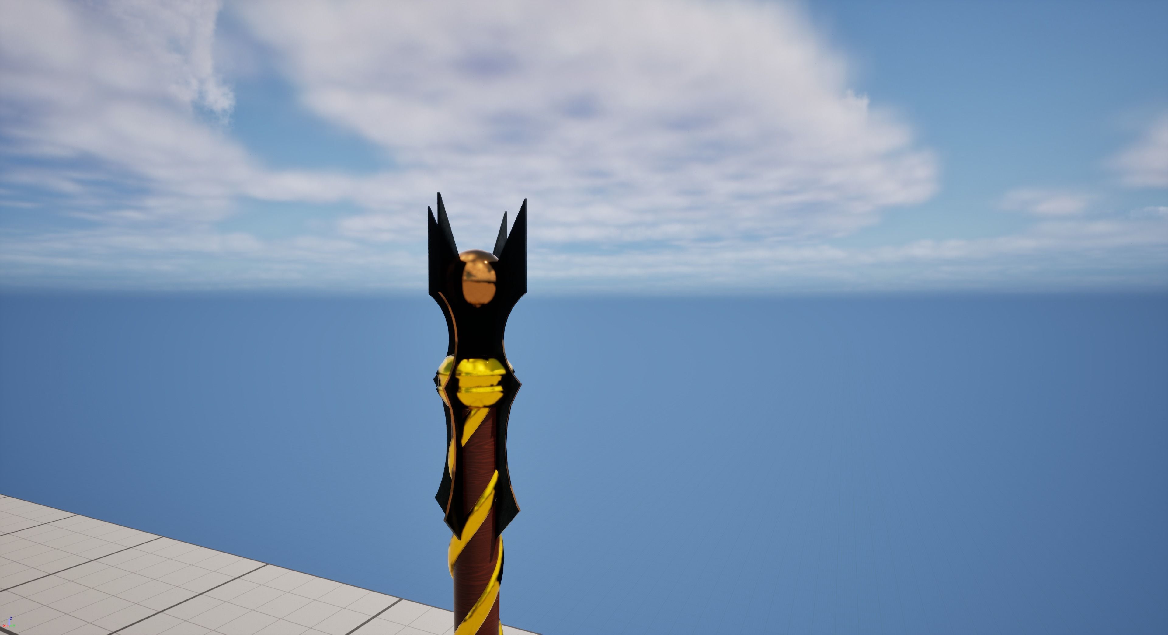 Wooden Staff 3D model_7