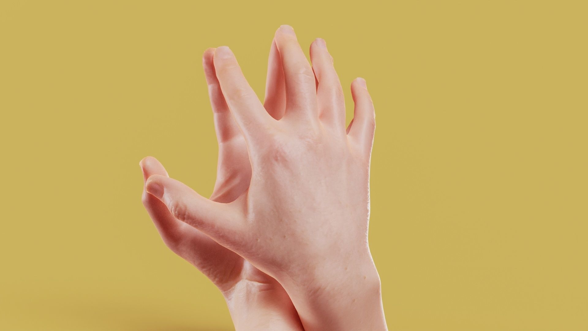 Dancing Male Duo Hands 004 Low-poly 3D model_11