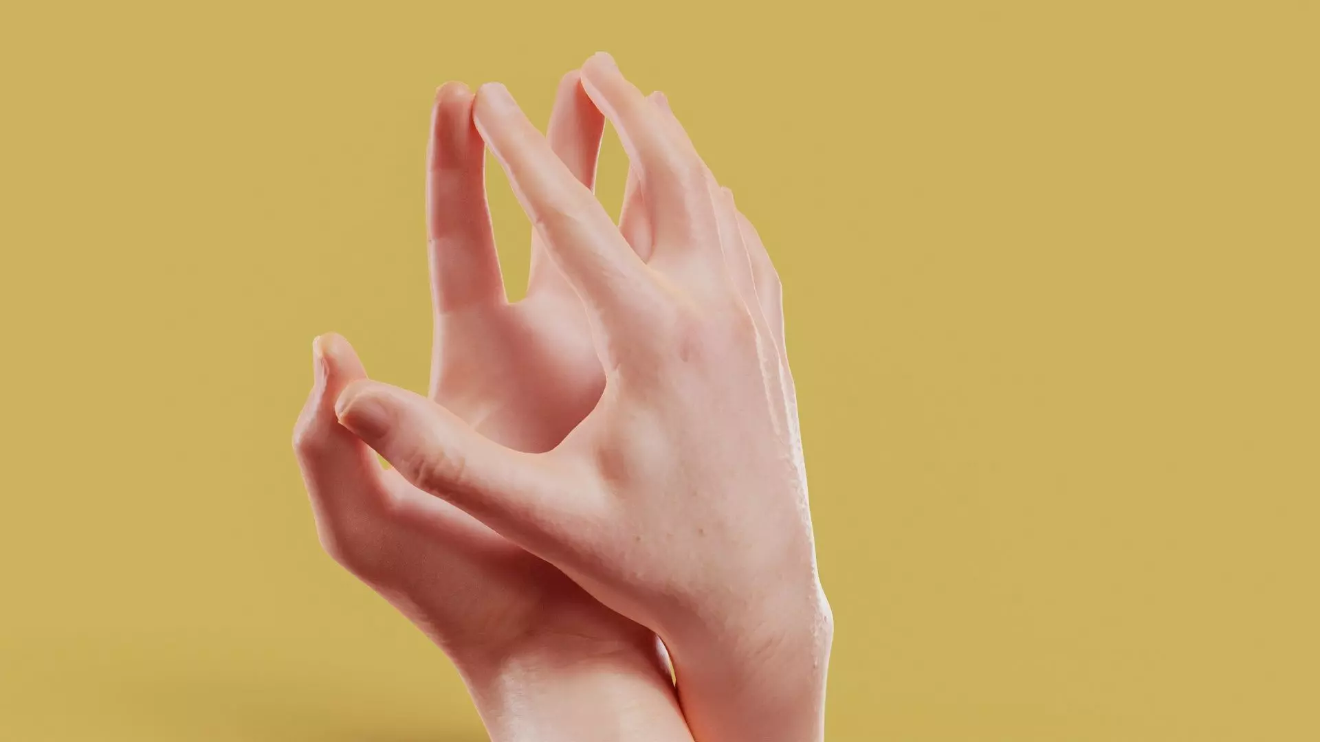 Dancing Male Duo Hands 004 Low-poly 3D model_0