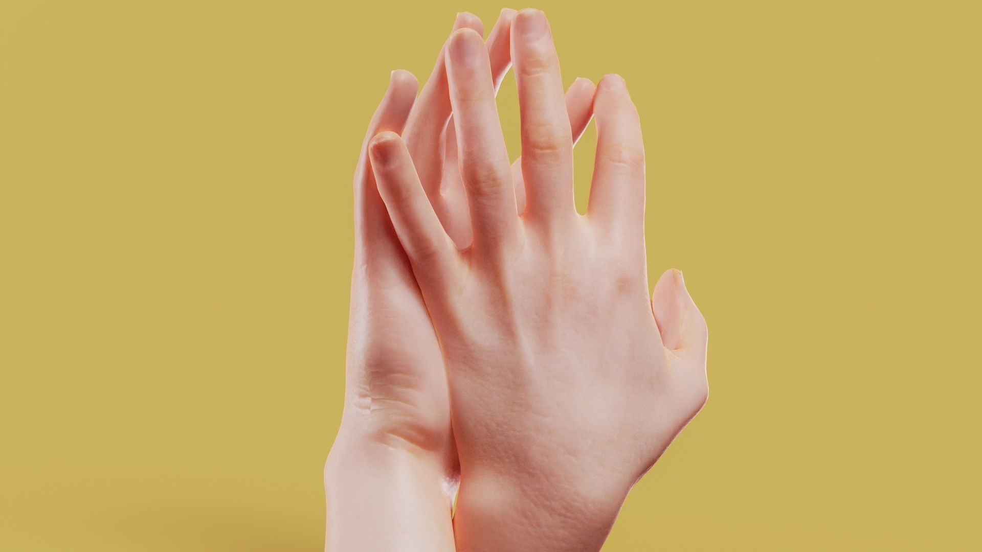 Dancing Male Duo Hands 004 Low-poly 3D model_6