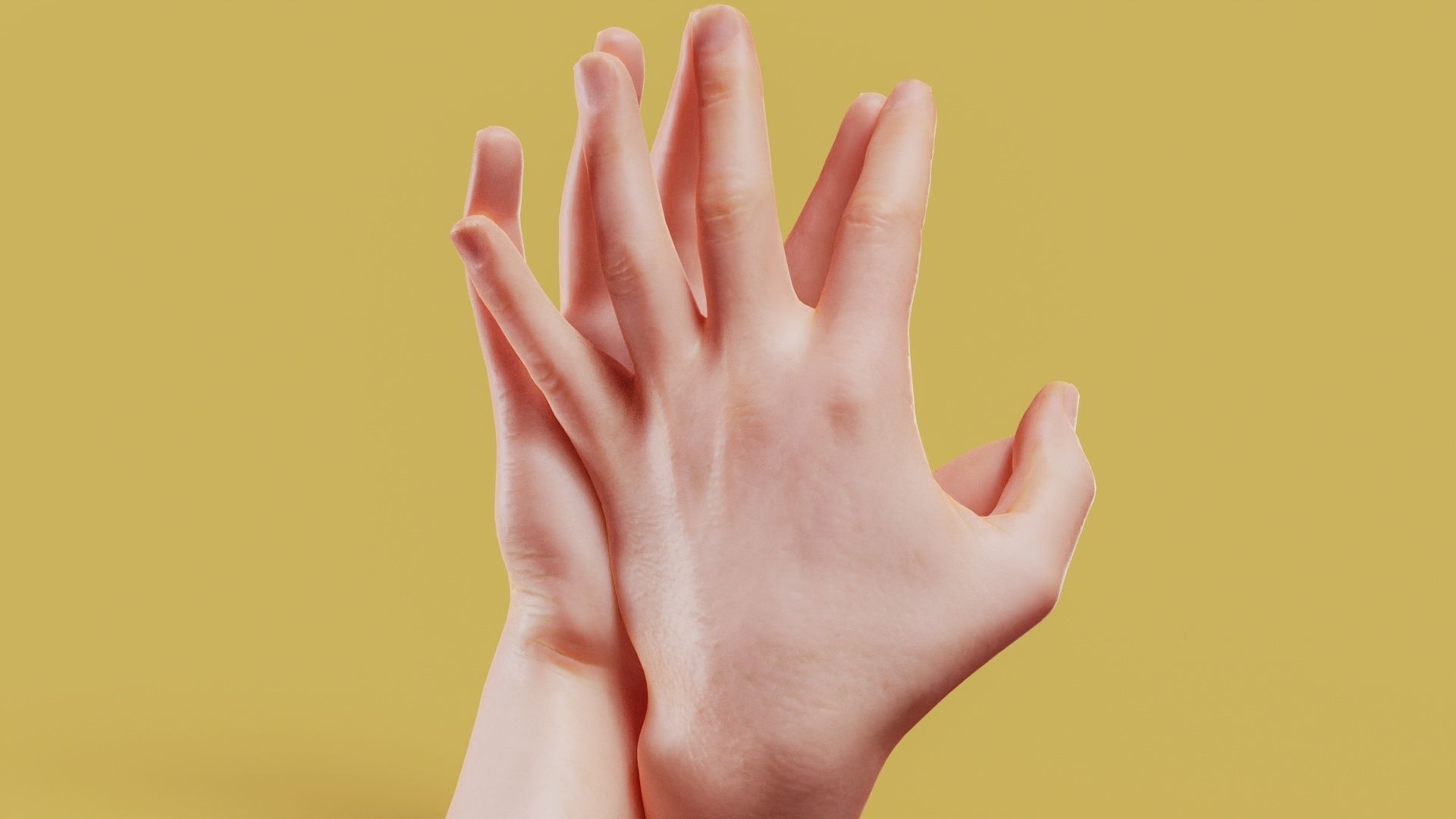 Dancing Male Duo Hands 004 Low-poly 3D model_5