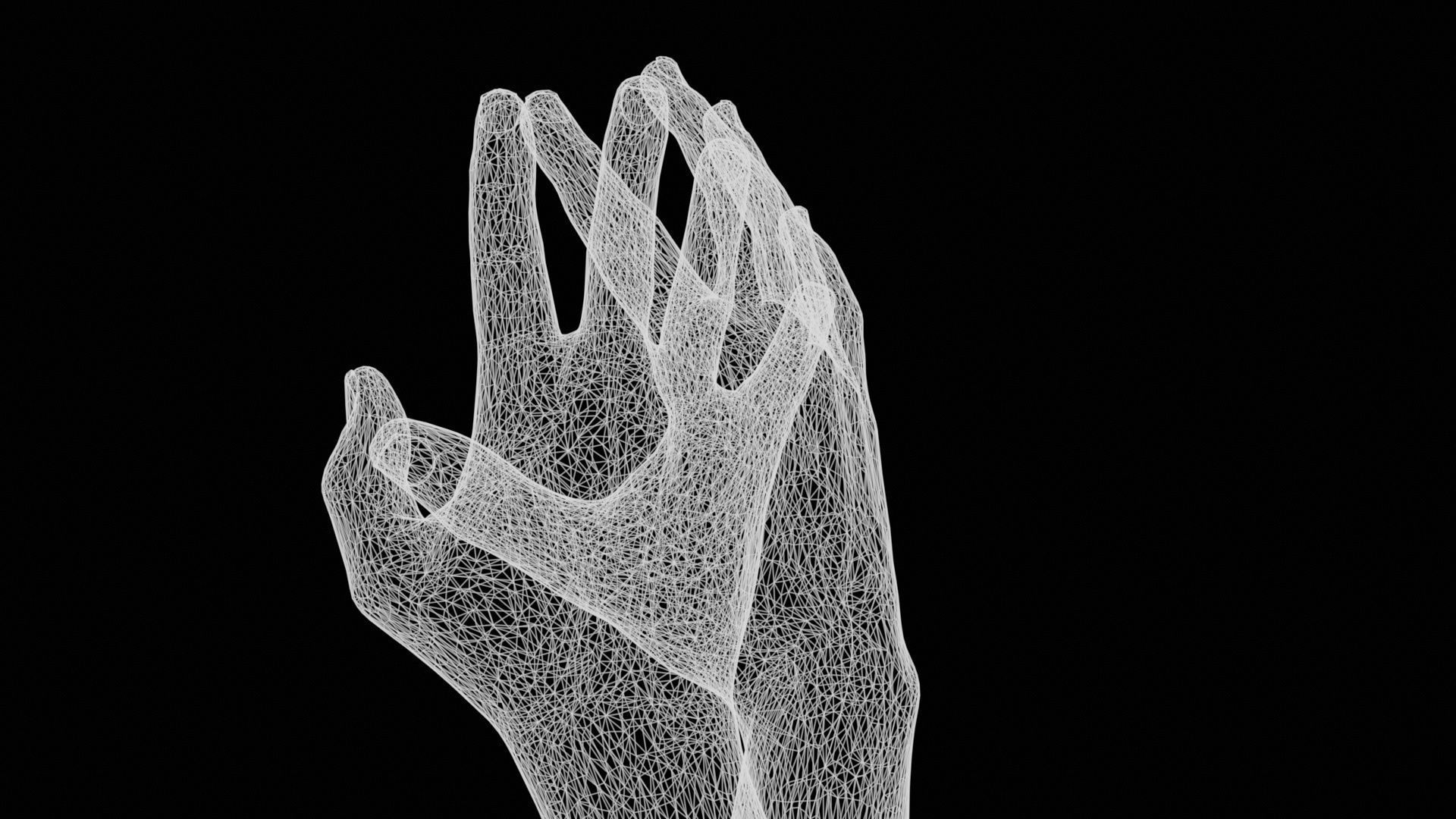 Dancing Male Duo Hands 004 Low-poly 3D model_12