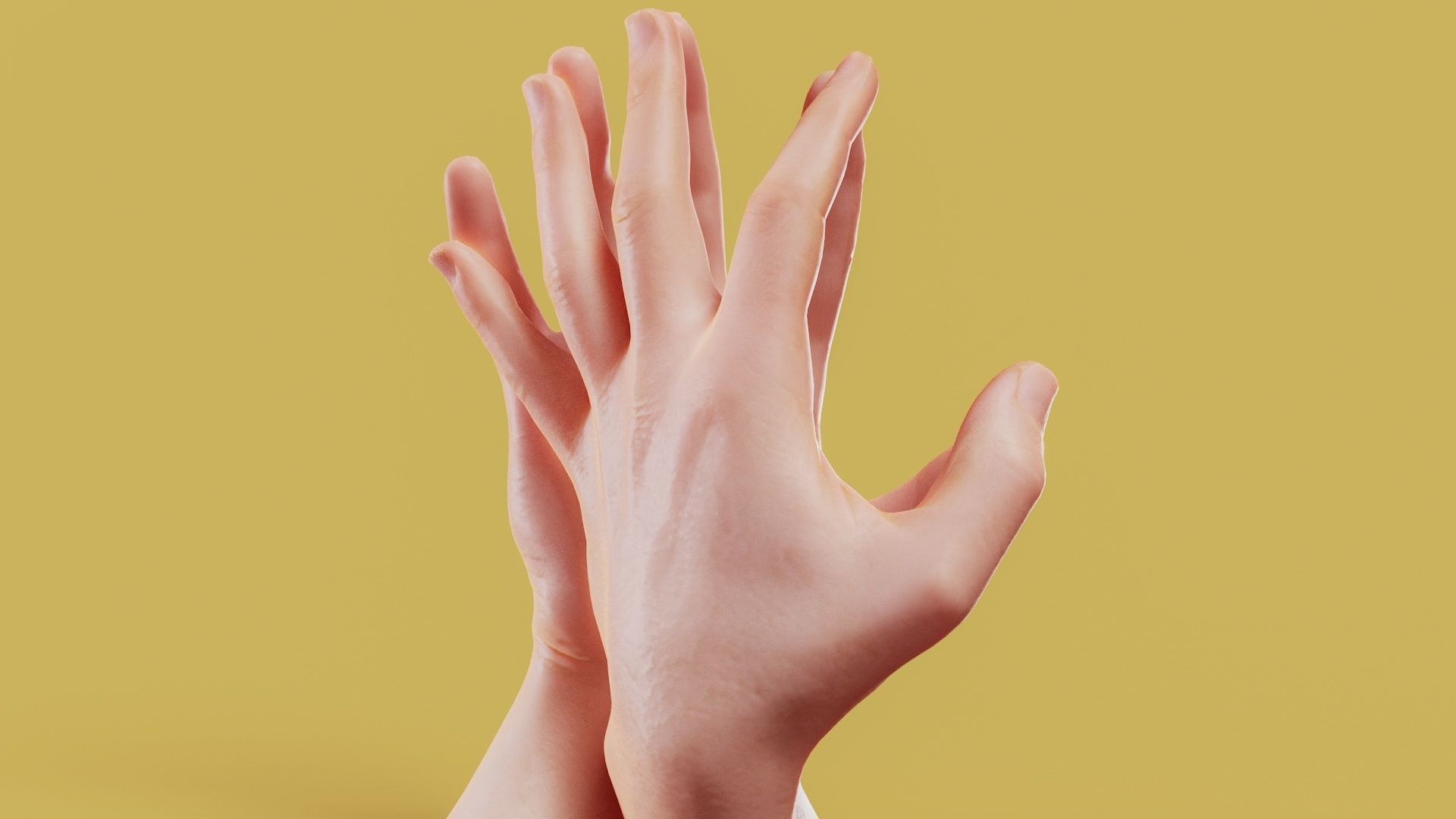 Dancing Male Duo Hands 004 Low-poly 3D model_4