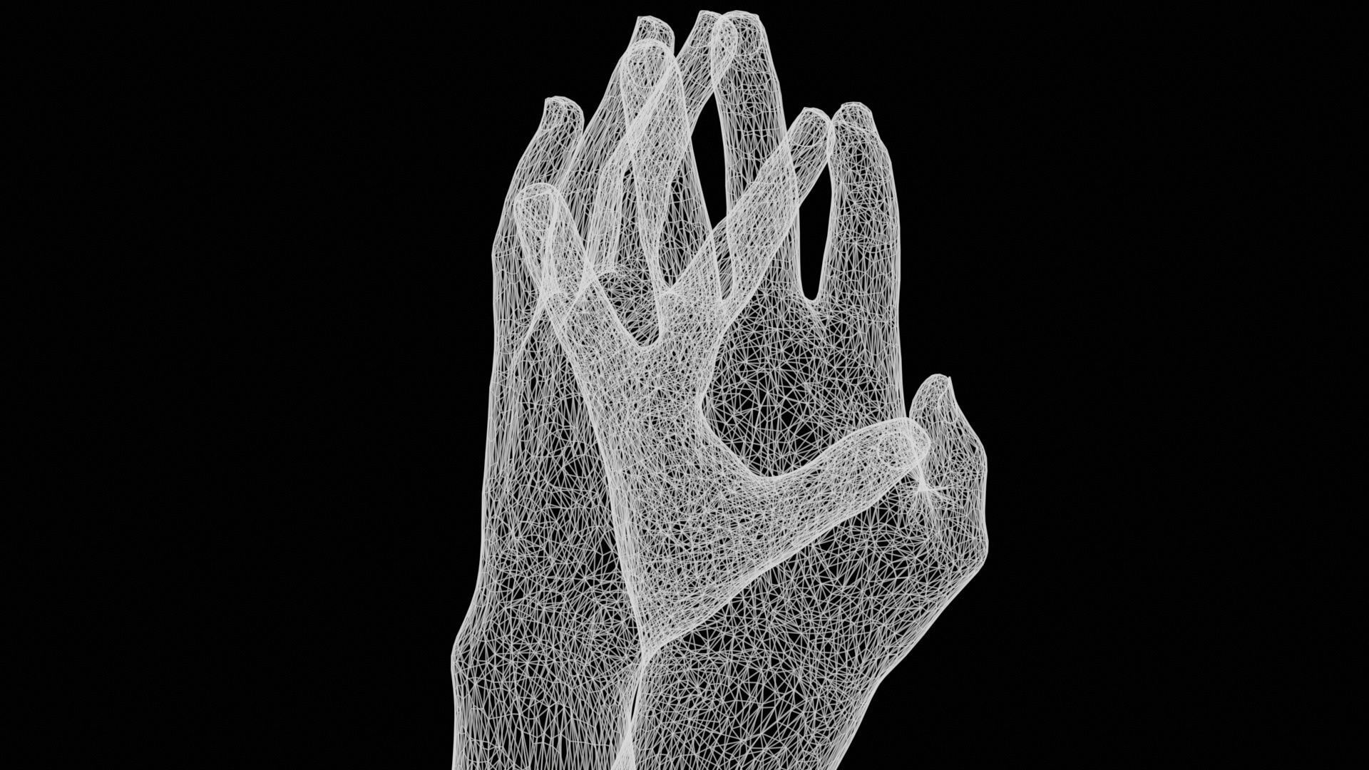 Dancing Male Duo Hands 004 Low-poly 3D model_13