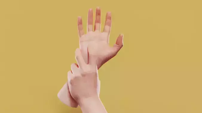 Hold Me Up Male Duo Hands 002 Low-poly 3D model