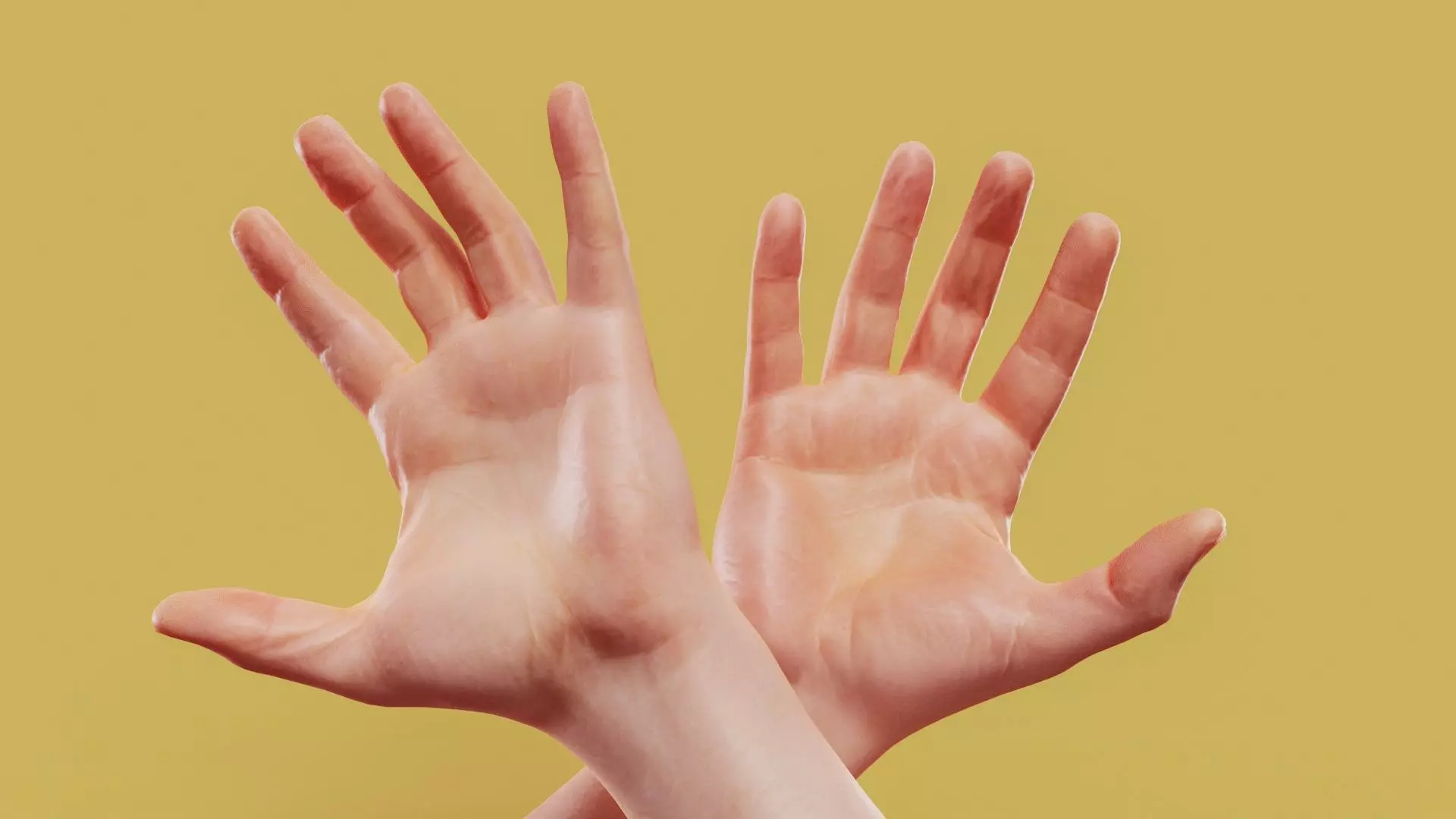 Captive Male Duo Hands 001 Low-poly 3D model