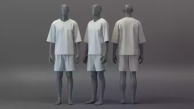 Football Top and Shorts 3D model